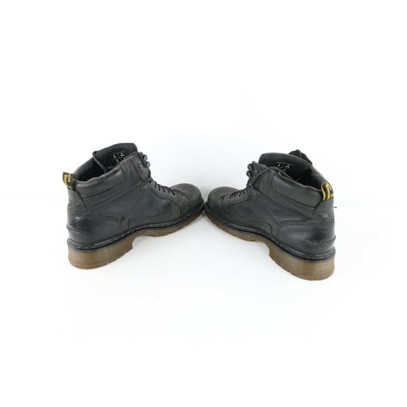 Vtg Dr Martens Mens 10 Goth Grunge Distressed Leather Chunky Moto Boots Black